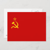 Flagge der Sowjetunion Postkarte (Vorne/Hinten)
