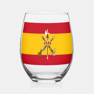 Flagge der Spanischen Legion Weinglas Ohne Stiel