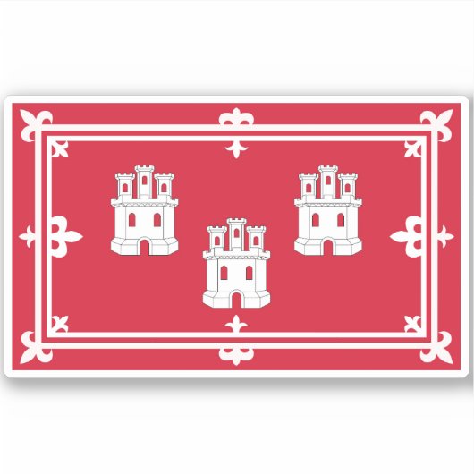 Flagge der Stadt Aberdeen Aufkleber (Vorderseite)