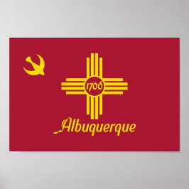 Flagge der Stadt Albuquerque - New Mexico Poster