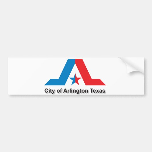 Flagge der Stadt Arlington Autoaufkleber (Vorne)