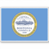Flagge der Stadt Boston Aufkleber (Vorderseite)