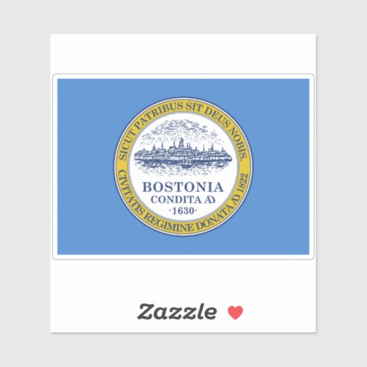 Flagge der Stadt Boston Aufkleber (Blatt)