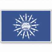 Flagge der Stadt Buffalo Aufkleber (Vorderseite)
