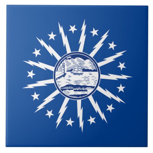 Flagge der Stadt Buffalo Fliese (Vorderseite)