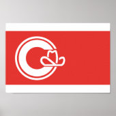 Flagge der Stadt Calgary Poster (Vorne)