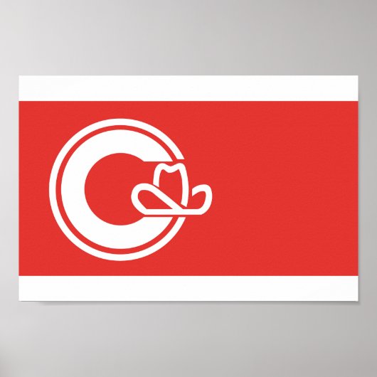 Flagge der Stadt Calgary Poster (Vorne)