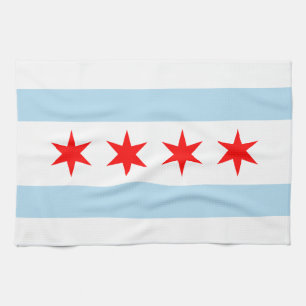 Flagge der Stadt Chicago Illinois Handtuch