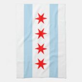 Flagge der Stadt Chicago Illinois Handtuch (Vertikal)
