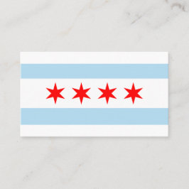 Flagge der Stadt Chicago Visitenkarte
