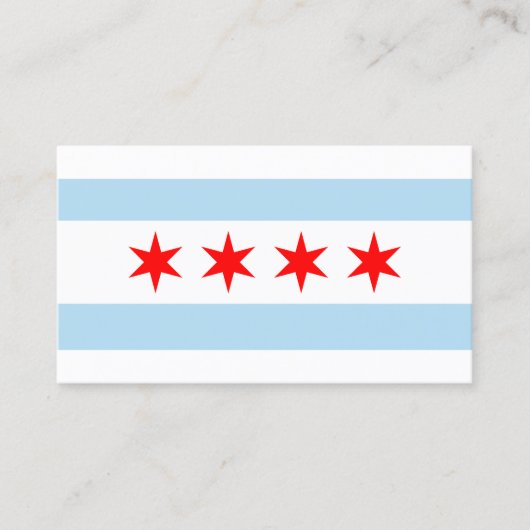 Flagge der Stadt Chicago Visitenkarte (Vorderseite)