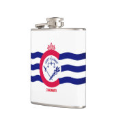 Flagge der Stadt Cincinnati, Ohio Flachmann (Links)