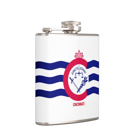 Flagge der Stadt Cincinnati, Ohio Flachmann (Rechts)