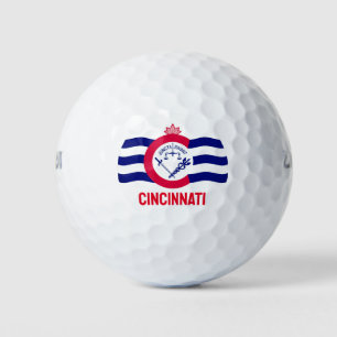 Flagge der Stadt Cincinnati, Ohio Golfball