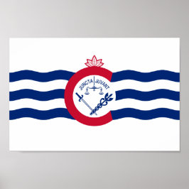 Flagge der Stadt Cincinnati Poster