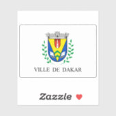 Flagge der Stadt Dakar, Senegal Aufkleber (Blatt)