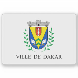 Flagge der Stadt Dakar, Senegal Aufkleber
