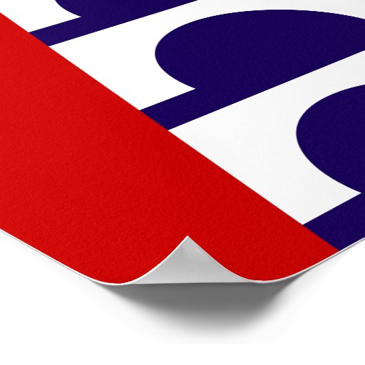 Flagge der Stadt Des Moines Poster (Ecke)