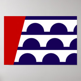 Flagge der Stadt Des Moines Poster