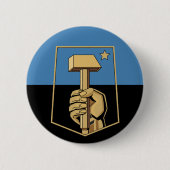 Flagge der Stadt Donezk Button (Vorderseite)