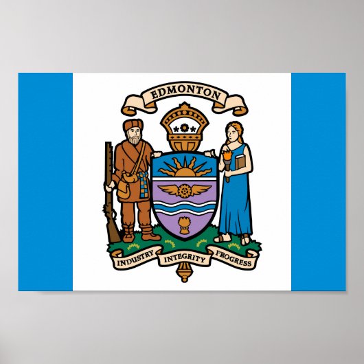 Flagge der Stadt Edmonton Poster (Vorne)
