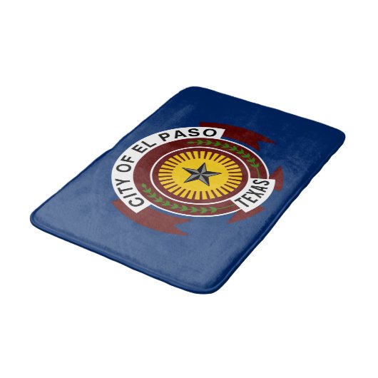 Flagge der Stadt El Paso, Texas Badezimmer Mat Badematte (Schrägansicht)