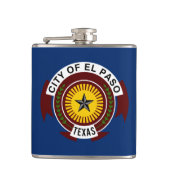 Flagge der Stadt El Paso, Texas Flask Flachmann (Vorderseite)