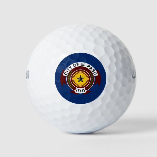 Flagge der Stadt El Paso, Texas Golfbälle (Vorderseite)
