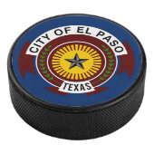 Flagge der Stadt El Paso, Texas Hockey Puck (3/4)