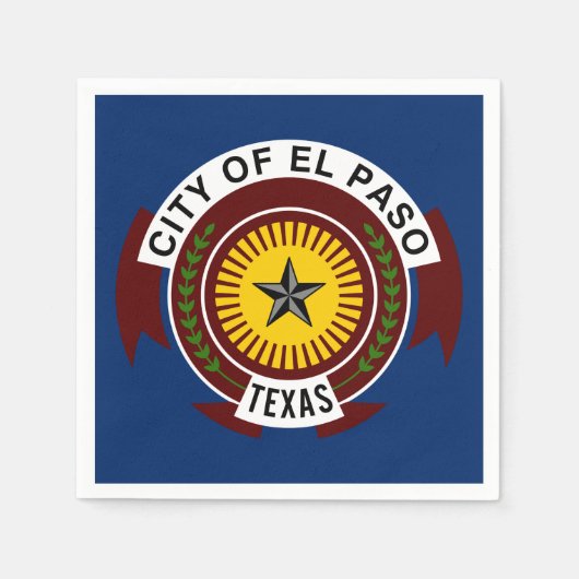 Flagge der Stadt El Paso, Texas Napkins Serviette (Vorderseite)