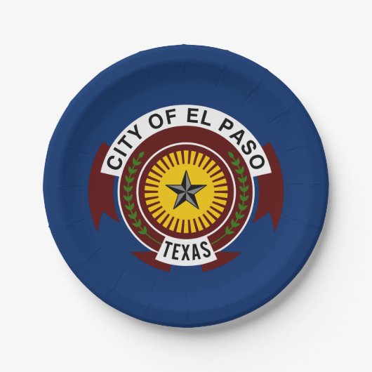 Flagge der Stadt El Paso, Texas Papier Teller (Vorderseite)