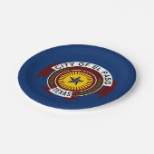 Flagge der Stadt El Paso, Texas Papier Teller (Schrägansicht)