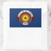 Flagge der Stadt El Paso, Texas rechteckiger Aufkl Aufkleber (Tasche)
