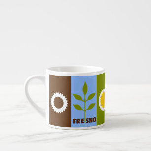 Flagge der Stadt Fresno, California Espresso Cup Espressotasse
