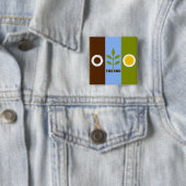 Flagge der Stadt Fresno, Kalifornien Button (Beispiel)