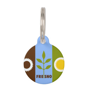 Flagge der Stadt Fresno Pet ID-Tag Haustiermarke