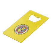 Flagge der Stadt Honolulu, Hawaii Credit Card Bott Geldbeutel Flaschenöffner (Vorderseite Schrägansicht)