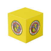 Flagge der Stadt Honolulu, Hawaii Cube Würfel (Rückseite Schrägansicht)