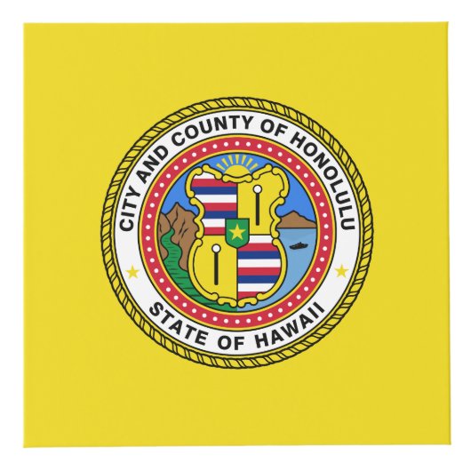 Flagge der Stadt Honolulu, Hawaii Cube Würfel (Vorderseite)
