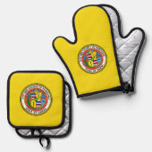 Flagge der Stadt Honolulu, Hawaii Golf Hat Clip Ofenhandschuh & Topflappen-Set (Vorderseite/Rückseite)