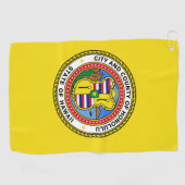 Flagge der Stadt Honolulu, Hawaii Golfhandtuch (Horizontal)