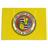 Flagge der Stadt Honolulu, Hawaii Große Geschenkta Geschenktüte (Vorderseite)