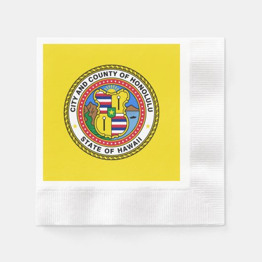 Flagge der Stadt Honolulu, Hawaii Napkins Serviette (Vorderseite)