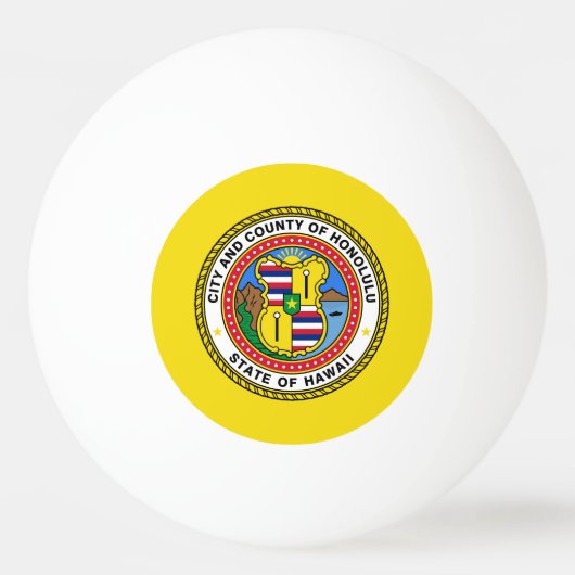 Flagge der Stadt Honolulu, Hawaii Ping Pong Ball Tischtennisball (Vorderseite)