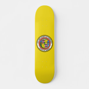 Flagge der Stadt Honolulu, Hawaii Skateboard