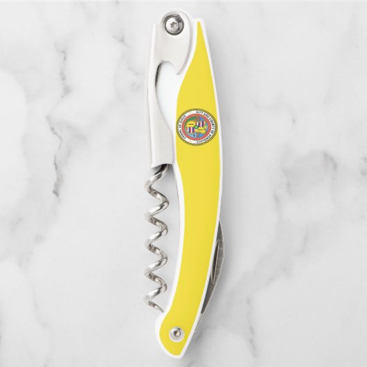 Flagge der Stadt Honolulu, Hawaii Waiter's Corkscr Kellnermesser (Vorderseite)