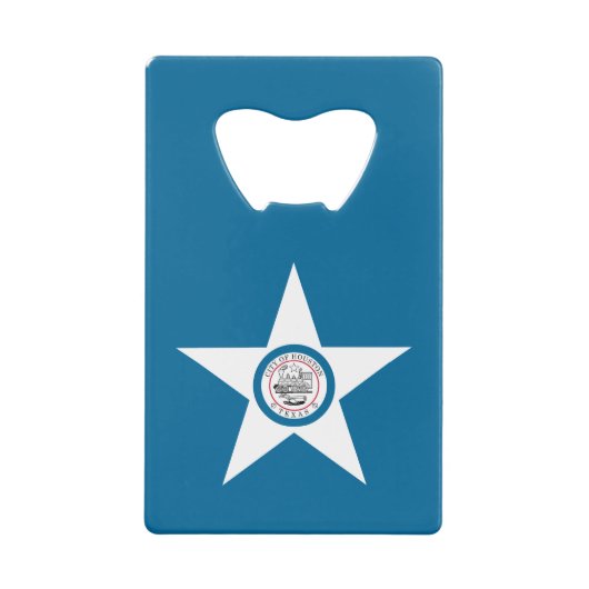 Flagge der Stadt Houston, Flasche mit Kreditkarte Geldbeutel Flaschenöffner (Vorderseite)