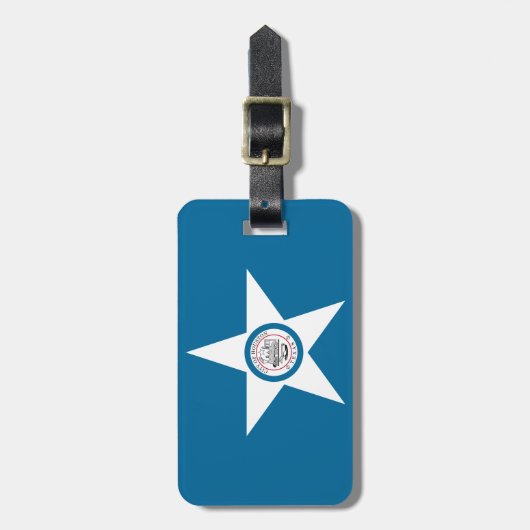 Flagge der Stadt Houston, Gepäckmarke Texas Gepäckanhänger (Vorderseite vertikal)