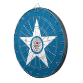 Flagge der Stadt Houston, Texas Dartboard mit Kuns Dartscheibe (Vorderseite rechts)