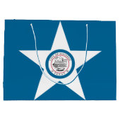 Flagge der Stadt Houston, Texas Große Geschenktasc Geschenktüte (Rückseite)